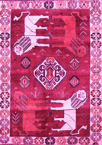 Animal Pink Traditional Rug, tr1417pnk