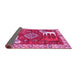 Sideview of Animal Pink Traditional Rug, tr1417pnk