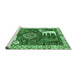 Sideview of Machine Washable Animal Emerald Green Traditional Area Rugs, wshtr1417emgrn