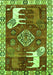 Animal Green Traditional Rug, tr1417grn