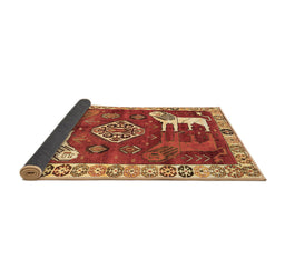 Sideview of Animal Brown Traditional Rug, tr1417brn