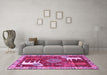 Machine Washable Animal Purple Traditional Area Rugs in a Living Room, wshtr1417pur