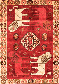 Animal Orange Traditional Rug, tr1417org