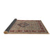 Sideview of Traditional Tan Brown Medallion Rug, tr1418