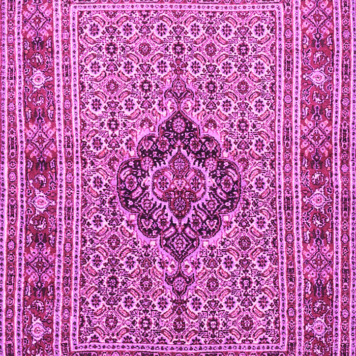 Machine Washable Medallion Pink Traditional Rug, wshtr1418pnk