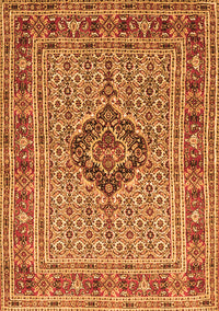 Medallion Orange Traditional Rug, tr1418org