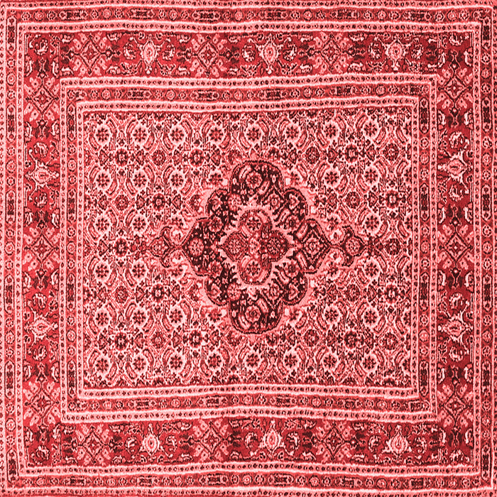 Machine Washable Medallion Red Traditional Rug, wshtr1418red