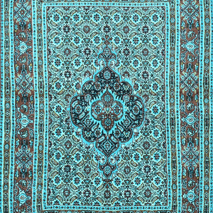 Medallion Light Blue Traditional Rug, tr1418lblu