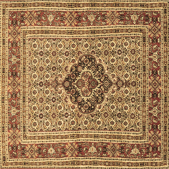 Square Medallion Brown Traditional Rug, tr1418brn