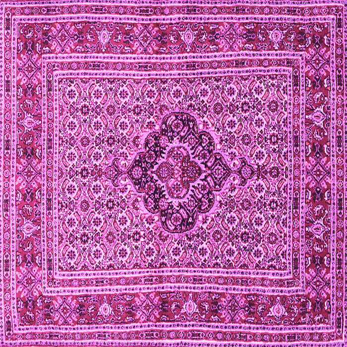 Square Machine Washable Medallion Pink Traditional Rug, wshtr1418pnk