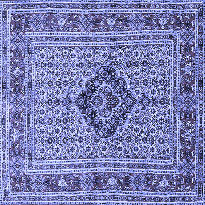 Square Medallion Blue Traditional Rug, tr1418blu