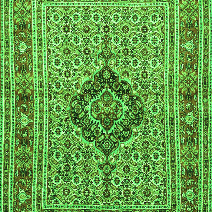 Medallion Green Traditional Rug, tr1418grn