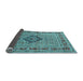 Sideview of Medallion Light Blue Traditional Rug, tr1418lblu