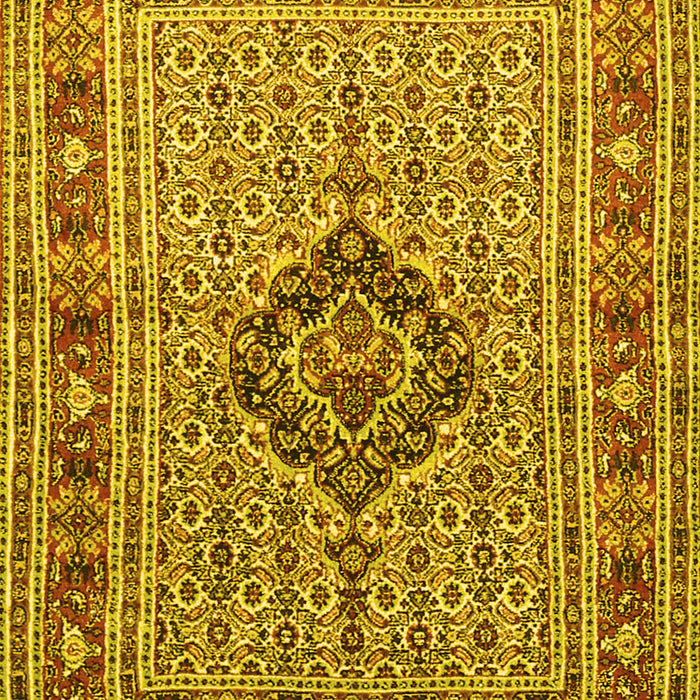 Medallion Yellow Traditional Rug, tr1418yw