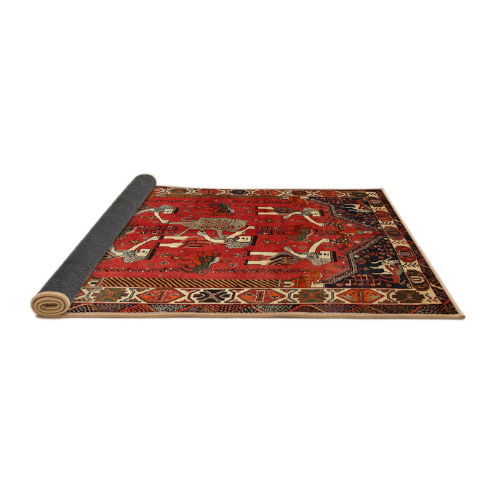 Sideview of Traditional Red Persian Rug, tr1419
