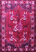 Machine Washable Persian Pink Traditional Rug, wshtr1419pnk