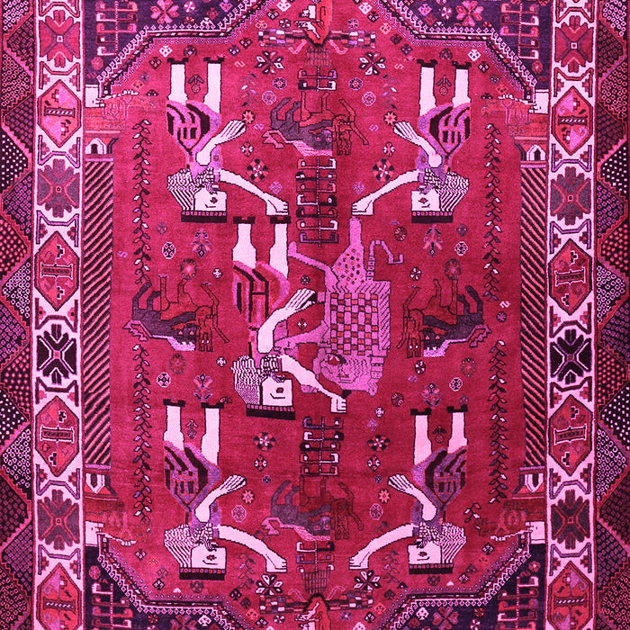 Machine Washable Persian Pink Traditional Rug, wshtr1419pnk
