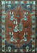 Machine Washable Persian Light Blue Traditional Rug, wshtr1419lblu