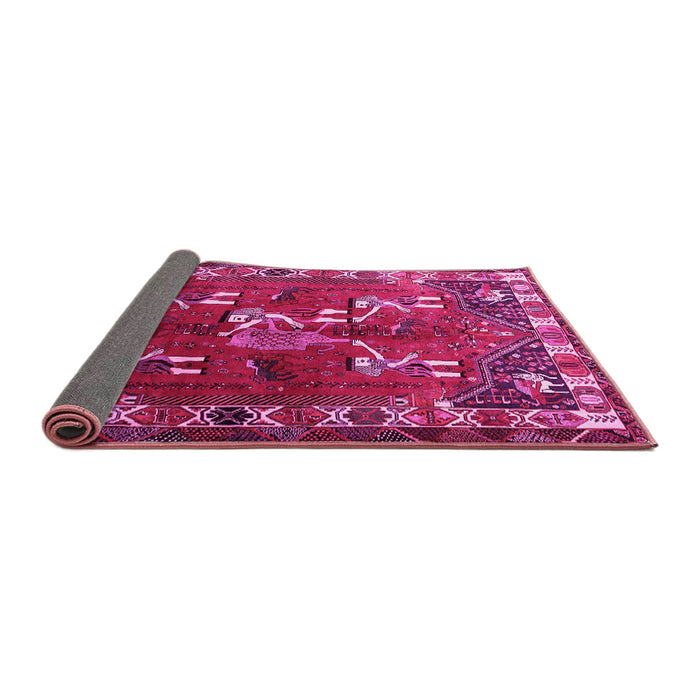 Sideview of Persian Pink Traditional Rug, tr1419pnk