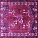 Square Persian Purple Traditional Rug, tr1419pur