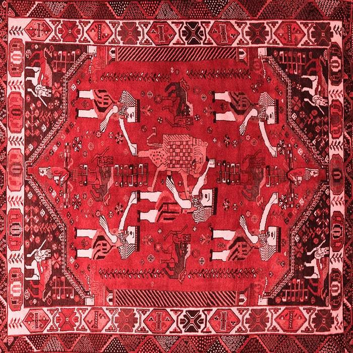 Machine Washable Persian Red Traditional Rug, wshtr1419red