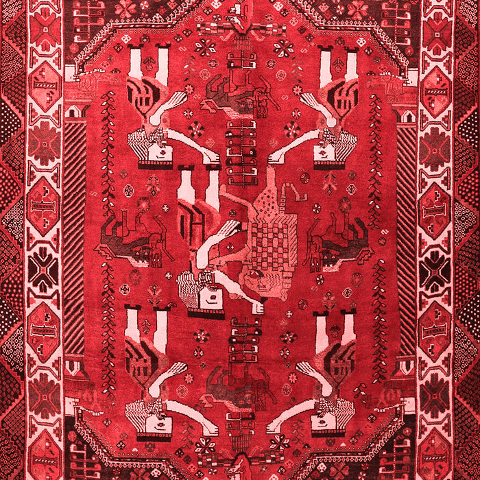 Machine Washable Persian Red Traditional Rug, wshtr1419red