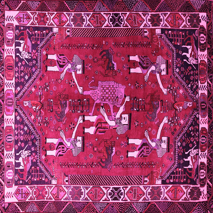 Square Persian Pink Traditional Rug, tr1419pnk