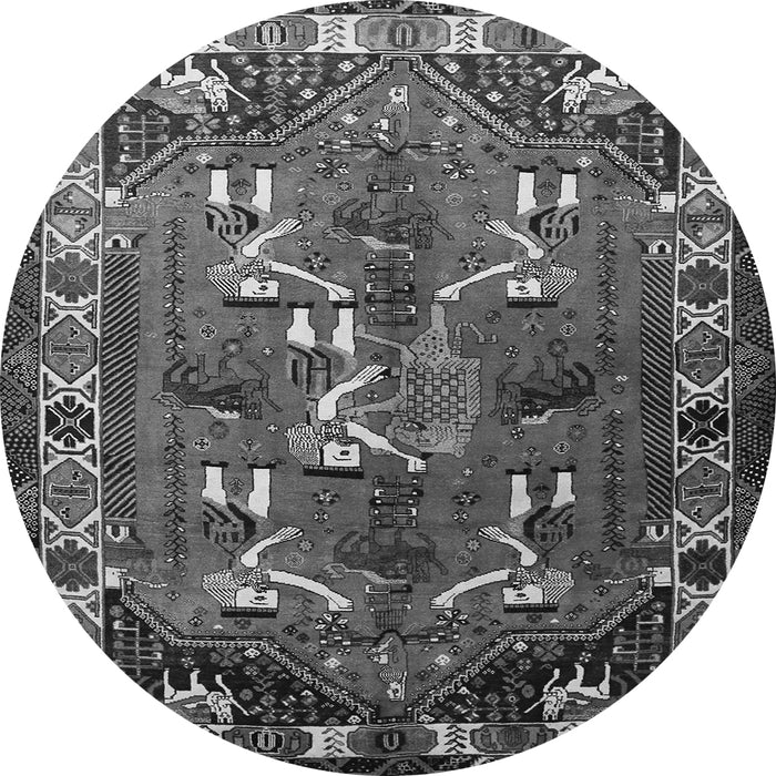 Square Persian Gray Traditional Rug, tr1419gry