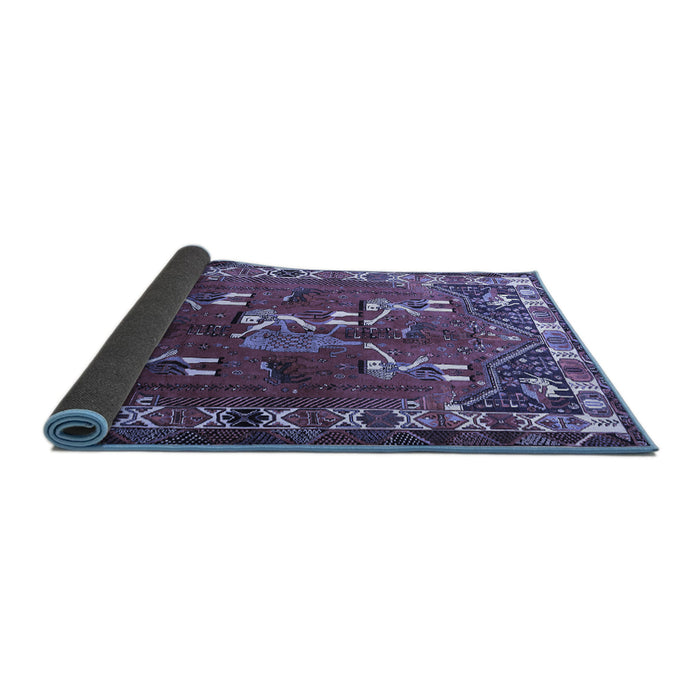 Sideview of Persian Blue Traditional Rug, tr1419blu