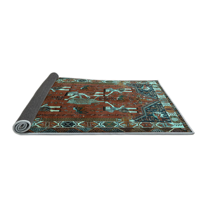 Sideview of Persian Light Blue Traditional Rug, tr1419lblu