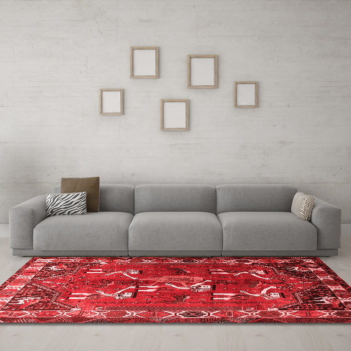 Traditional Red Washable Rugs