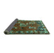 Sideview of Persian Turquoise Traditional Rug, tr1419turq