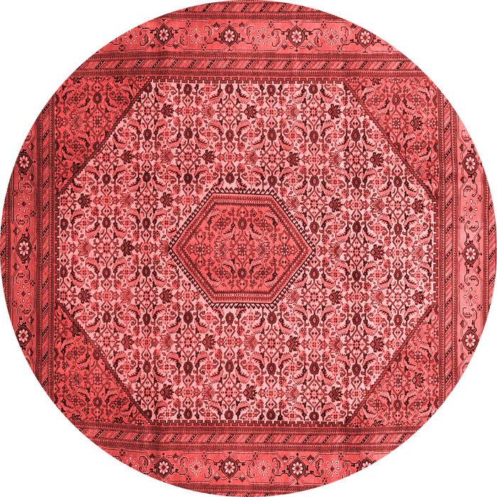 Machine Washable Medallion Red Traditional Rug, wshtr141red