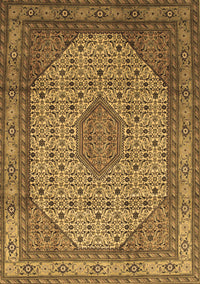 Medallion Brown Traditional Rug, tr141brn