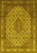 Medallion Yellow Traditional Rug, tr141yw