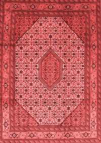 Medallion Red Traditional Rug, tr141red