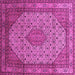 Square Medallion Pink Traditional Rug, tr141pnk