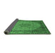 Sideview of Medallion Emerald Green Traditional Rug, tr141emgrn