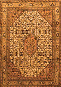 Medallion Orange Traditional Rug, tr141org