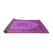 Sideview of Medallion Purple Traditional Rug, tr141pur