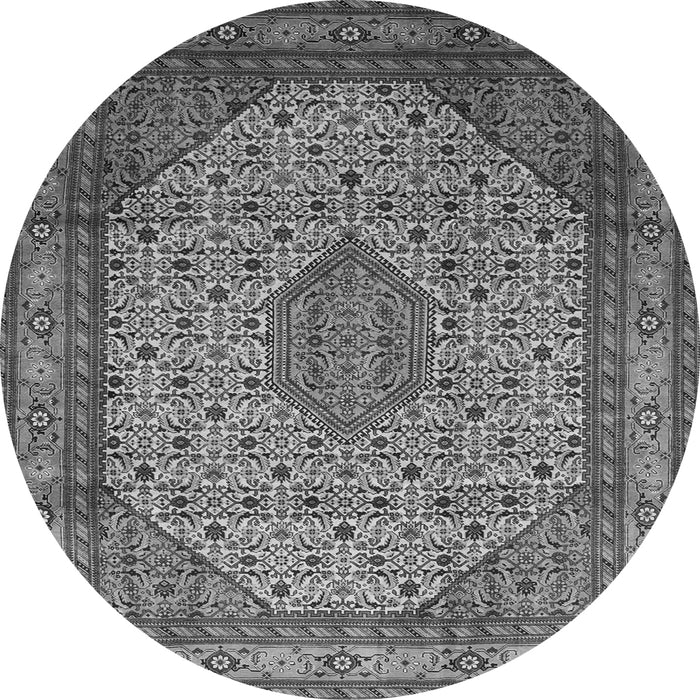Square Medallion Gray Traditional Rug, tr141gry