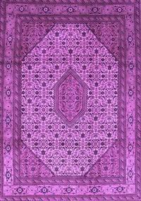 Medallion Purple Traditional Rug, tr141pur