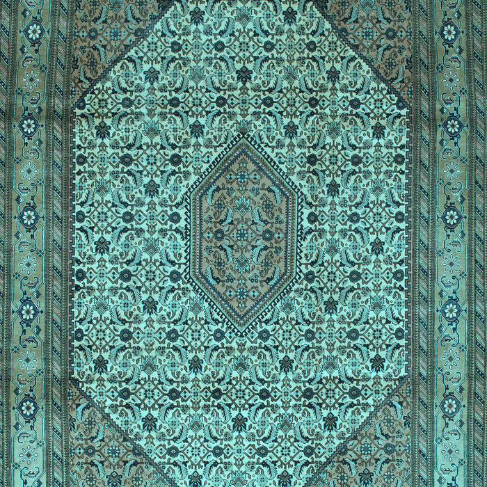 Medallion Light Blue Traditional Rug, tr141lblu
