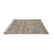 Sideview of Machine Washable Traditional Dark Almond Brown Rug, wshtr142