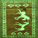 Serging Thickness of Persian Green Traditional Rug, tr1420grn