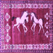 Square Machine Washable Persian Purple Traditional Area Rugs, wshtr1420pur