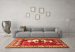 Machine Washable Persian Orange Traditional Area Rugs in a Living Room, wshtr1420org