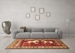 Machine Washable Persian Brown Traditional Rug in a Living Room,, wshtr1420brn