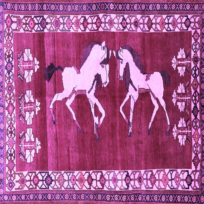 Square Persian Purple Traditional Rug, tr1420pur
