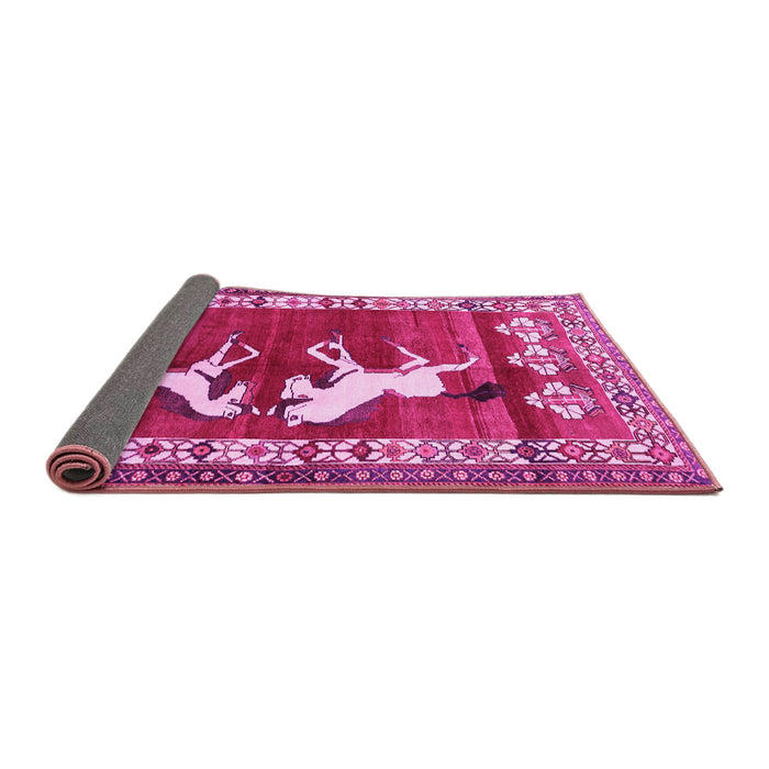Sideview of Persian Pink Traditional Rug, tr1420pnk